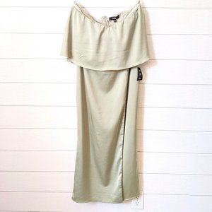 Lulus Sage Green Class & Charisma Strapless Dress